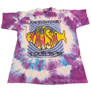 Vintage Phish Tour 95 96 Concert Tie Dye Tee Single Stitch USA Jam Band Relic